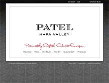 Tablet Screenshot of patelwinery.com